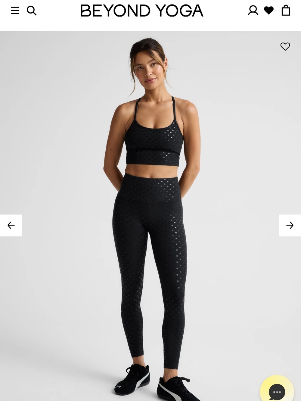 Beyond Yoga Hearts PowerShine High Waisted Midi Legging